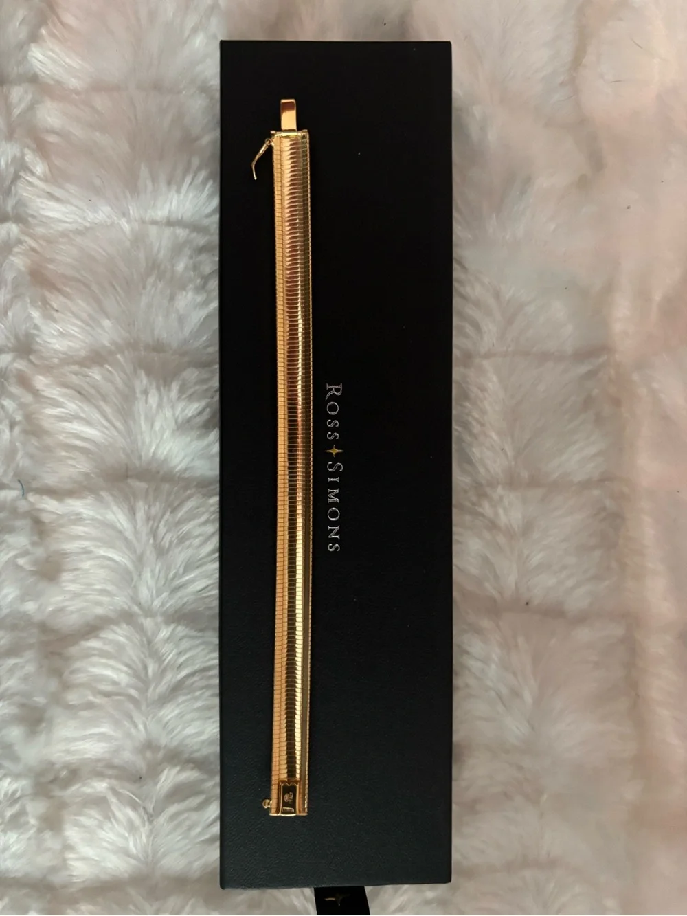 Ross-Simons Gold-Tone Textured Hinge Bracelet - Picture 2 of 4